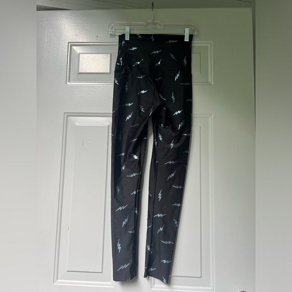 Emily Hsu Lightning Bolt foil sneakers legging size Small - Picture 9 of 12